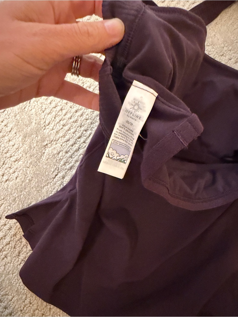 Aerie Halter Tank XS Built in bra Dark purple - Picture 5 of 7